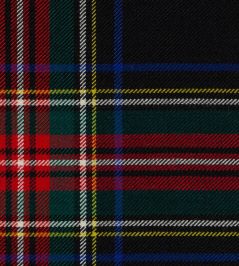 Stewart Black Mod Fabric by The Isle Mill Black Stewart Black Mod Fabric by The Isle Mill Black