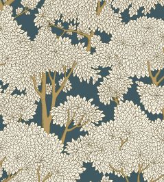 Stockend Woods Wallpaper by Josephine Munsey Navy and Ochre Stockend Woods Wallpaper by Josephine Munsey Navy and Ochre