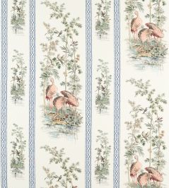 Storks & Thrushes Fabric by Zoffany Tuscan Pink / Cobalt Storks & Thrushes Fabric by Zoffany Tuscan Pink / Cobalt
