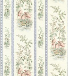 Storks & Thrushes Wallpaper by Zoffany Tuscan Pink / Cobalt Storks & Thrushes Wallpaper by Zoffany Tuscan Pink / Cobalt