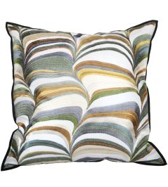 Strates Cushion 45 x 45cm by Maison Casamance Bronze Olive Strates Cushion 45 x 45cm by Maison Casamance Bronze Olive