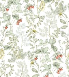 Strawberry Field Wallpaper by Casadeco Vert D'eau Strawberry Field Wallpaper by Casadeco Vert D'eau