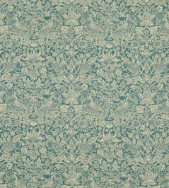 Strawberry Meadowfield in Ladbroke Linen Fabric by Liberty Lichen Strawberry Meadowfield in Ladbroke Linen Fabric by Liberty Lichen