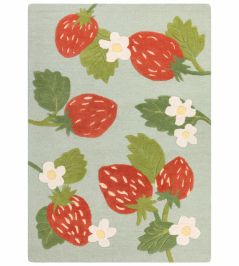 Strawberry Patch Rug by Villa Nova Red Strawberry Patch Rug by Villa Nova Red