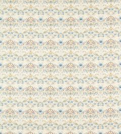 Strawberry Thief Fabric by Clarke & Clarke Linen/Plum Strawberry Thief Fabric by Clarke & Clarke Linen/Plum