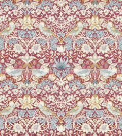 Strawberry Thief Wallpaper by Clarke & Clarke Plum Strawberry Thief Wallpaper by Clarke & Clarke Plum