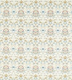 Strawberry Thief Embroidery Fabric by Clarke & Clarke Denim Strawberry Thief Embroidery Fabric by Clarke & Clarke Denim