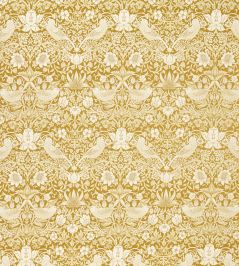 Strawberry Thief Jacquard Fabric by Clarke & Clarke Chartreuse Strawberry Thief Jacquard Fabric by Clarke & Clarke Chartreuse