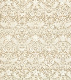 Strawberry Thief Jacquard Fabric by Clarke & Clarke Linen Strawberry Thief Jacquard Fabric by Clarke & Clarke Linen