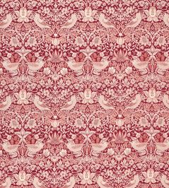 Strawberry Thief Jacquard Fabric by Clarke & Clarke Plum Strawberry Thief Jacquard Fabric by Clarke & Clarke Plum