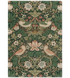 Strawberry Thief Rug by Morris & Co Forest Strawberry Thief Rug by Morris & Co Forest