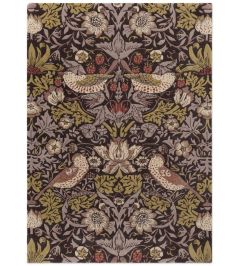 Strawberry Thief Rug by Morris & Co Grape Strawberry Thief Rug by Morris & Co Grape