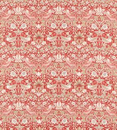 Strawberry Thief Fabric by Morris & Co Indian Red Strawberry Thief Fabric by Morris & Co Indian Red
