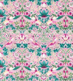 Strawberry Thief Fabric by Morris & Co Miami Strip Strawberry Thief Fabric by Morris & Co Miami Strip