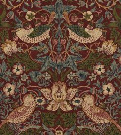 Strawberry Thief Wallpaper by Morris & Co Wine Strawberry Thief Wallpaper by Morris & Co Wine