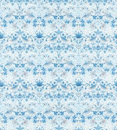 Strawberry Thief Fabric by Morris & Co Woad Strawberry Thief Fabric by Morris & Co Woad