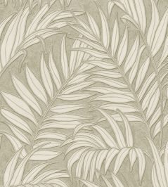 Stringed Leaves Wallpaper by Eijffinger Green Stringed Leaves Wallpaper by Eijffinger Green