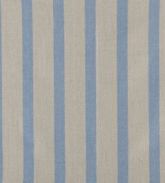 Bold Stripe Linen Fabric by Volga Linen Cornflower Blue / Natural Bold Stripe Linen Fabric by Volga Linen Cornflower Blue / Natural