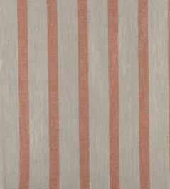 Bold Stripe Linen Fabric by Volga Linen Terracotta / Natural Bold Stripe Linen Fabric by Volga Linen Terracotta / Natural