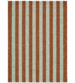 Stripes Cotton Rug by Lorena Canals Blue Sage/Toffee Stripes Cotton Rug by Lorena Canals Blue Sage/Toffee