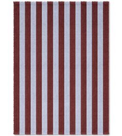 Stripes Cotton Rug by Lorena Canals Marsala/Anil Stripes Cotton Rug by Lorena Canals Marsala/Anil