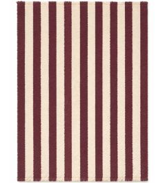 Stripes Cotton Rug by Lorena Canals Natural/Marsala Stripes Cotton Rug by Lorena Canals Natural/Marsala
