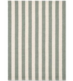 Stripes Cotton Rug by Lorena Canals Natural/Vintage Blue Stripes Cotton Rug by Lorena Canals Natural/Vintage Blue