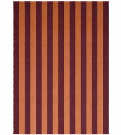 Stripes Cotton Rug by Lorena Canals Terracotta/Marsala Stripes Cotton Rug by Lorena Canals Terracotta/Marsala