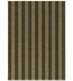 Stripes Wool Rug by Lorena Canals Basil/Almond Frost Stripes Wool Rug by Lorena Canals Basil/Almond Frost