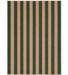 Stripes Wool Rug by Lorena Canals Duck Green/Rose Stripes Wool Rug by Lorena Canals Duck Green/Rose