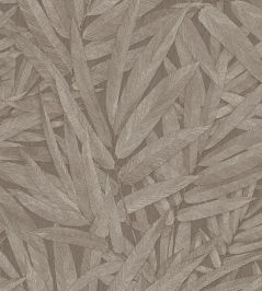 Structured Leaves Wallpaper by Eijffinger Dark Brown/Taupe Structured Leaves Wallpaper by Eijffinger Dark Brown/Taupe