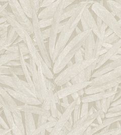 Structured Leaves Wallpaper by Eijffinger White/Cream Structured Leaves Wallpaper by Eijffinger White/Cream