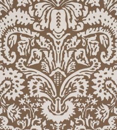 Suffolk Damask Wallpaper by Schumacher Brown Suffolk Damask Wallpaper by Schumacher Brown
