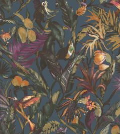 Sumatra Fabric by Arley House Peacock Blue Sumatra Fabric by Arley House Peacock Blue
