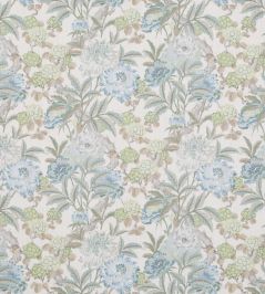 Summer Peony Fabric by GP & J Baker Aqua Summer Peony Fabric by GP & J Baker Aqua