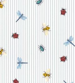 Summer Stripe Wallpaper by Eijffinger Bluebell Summer Stripe Wallpaper by Eijffinger Bluebell