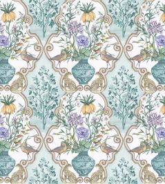 Sundara Fabric by Osborne & Little Aqua/Violet Sundara Fabric by Osborne & Little Aqua/Violet