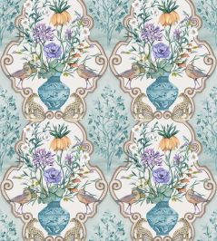 Sundara Wallpaper by Osborne & Little Aqua/Violet Sundara Wallpaper by Osborne & Little Aqua/Violet