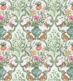 Sundara Fabric by Osborne & Little Sage/Pink Sundara Fabric by Osborne & Little Sage/Pink