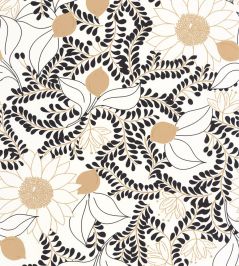 Sunflower Wallpaper by Caselio Noir Blanc Sunflower Wallpaper by Caselio Noir Blanc