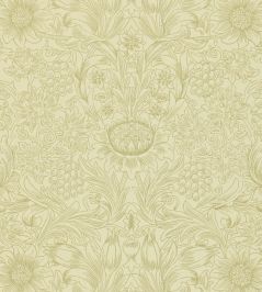 Sunflower Etch Wallpaper by Morris & Co Parchment/Gold Sunflower Etch Wallpaper by Morris & Co Parchment/Gold