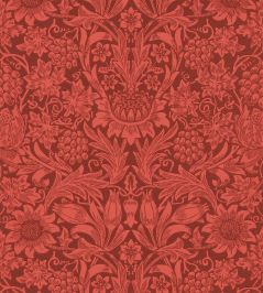 Sunflower Wallpaper by Morris & Co Chocolate/Red Sunflower Wallpaper by Morris & Co Chocolate/Red