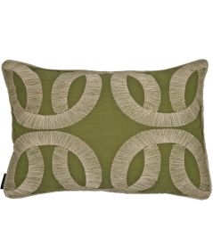 Sur Un Fil Cushion 40 x 60cm by Maison Casamance Olive Sur Un Fil Cushion 40 x 60cm by Maison Casamance Olive