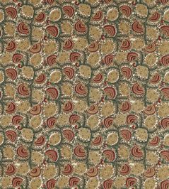 Suzani Archive Embroidery Fabric by Zoffany Russet/Sage Green Suzani Archive Embroidery Fabric by Zoffany Russet/Sage Green