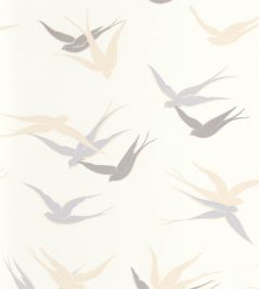 Swallow Wallpaper by Casadeco Blanc Neige Swallow Wallpaper by Casadeco Blanc Neige