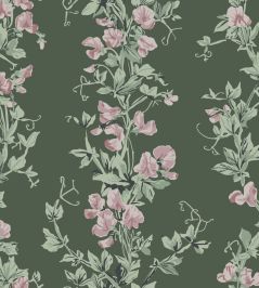 Sweet Pea Wallpaper by Farrow & Ball Green Sweet Pea Wallpaper by Farrow & Ball Green