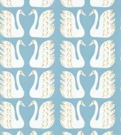 Swim Swam Swan Wallpaper by Scion Sky / Chai Swim Swam Swan Wallpaper by Scion Sky / Chai