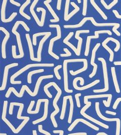 Symbol Wallpaper by Casadeco Bleu Indigo Symbol Wallpaper by Casadeco Bleu Indigo