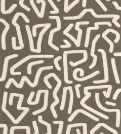 Symbol Wallpaper by Casadeco Kaki Symbol Wallpaper by Casadeco Kaki