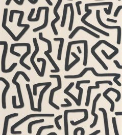 Symbol Wallpaper by Casadeco Lin/Noir Symbol Wallpaper by Casadeco Lin/Noir